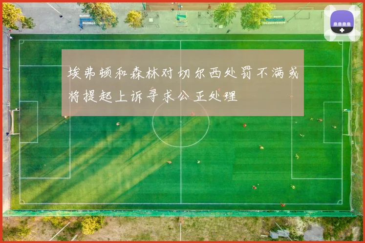 埃弗顿和森林对切尔西处罚不满或将提起上诉寻求公正处理